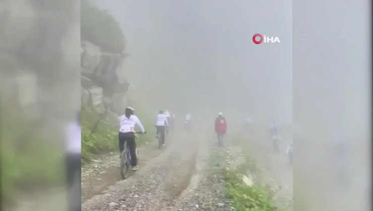 Derebaşı Virajlarında Bisikletçilerin Güvenliği Anda Trabzon Ekibi Tarafından Sağlandı